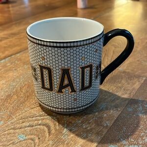 Anthropologie Bistro Tile Stoneware DAD Mug